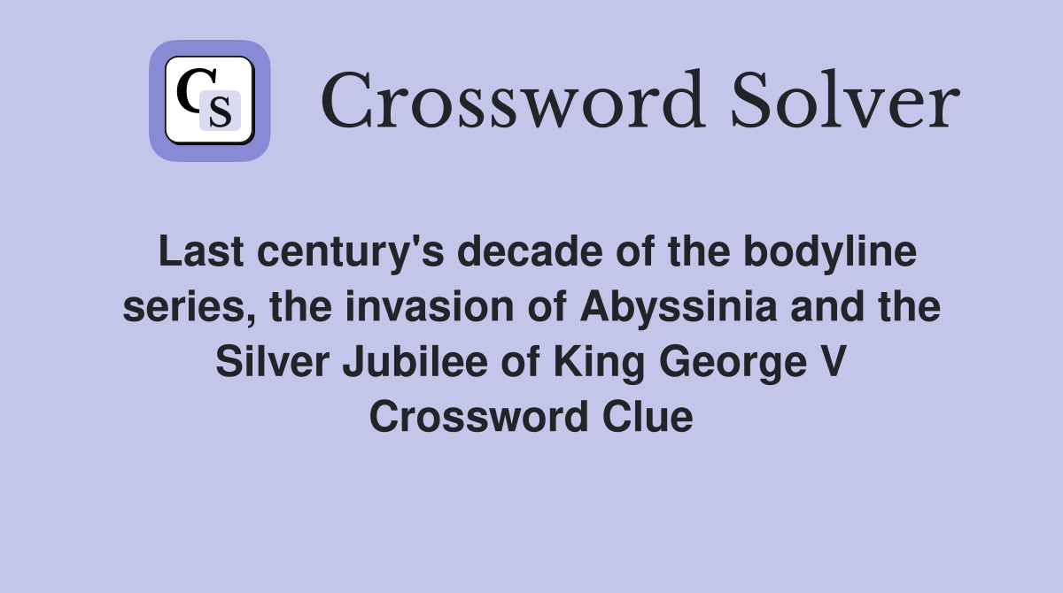 Last century's decade of the bodyline series, the invasion of Abyssinia